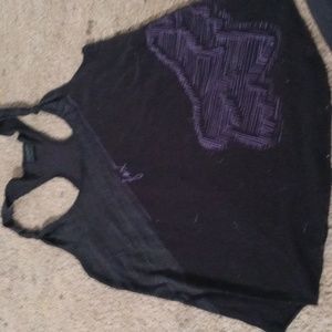 Bnwot fox tank top sz small in black and purple